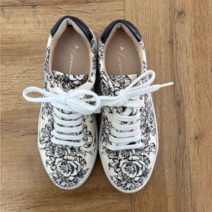 Anthropologie Floral Print Sneakers Women’s Size 37